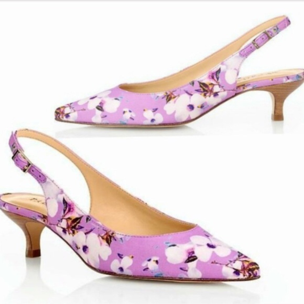 Talbots kitten heel, Pansy Purple Pippa Sling/ W 8
